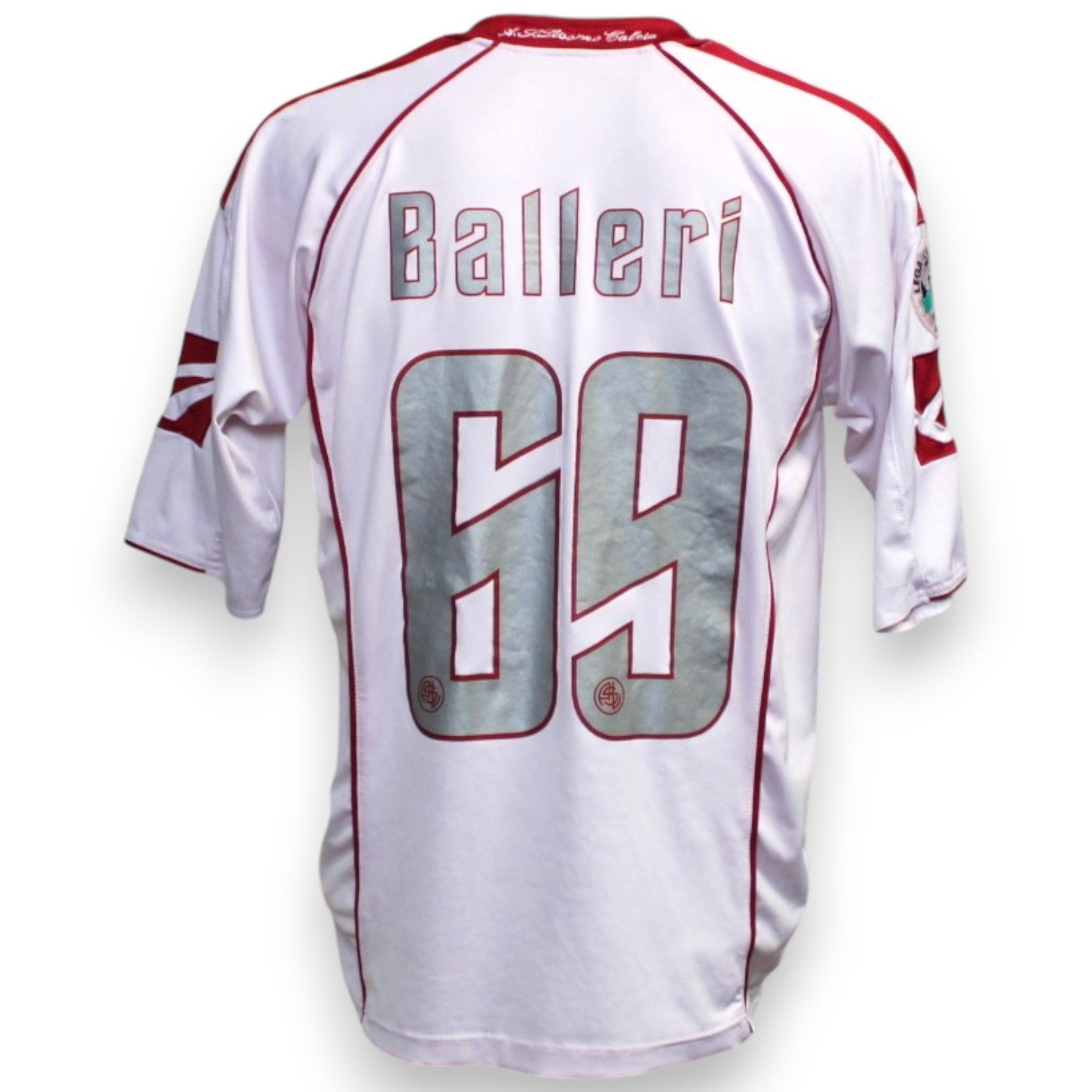 Maglia Livorno Away 2007-08 Player Issued David Balleri numero 69 – Legea – retro con nome e numero pre-stagione