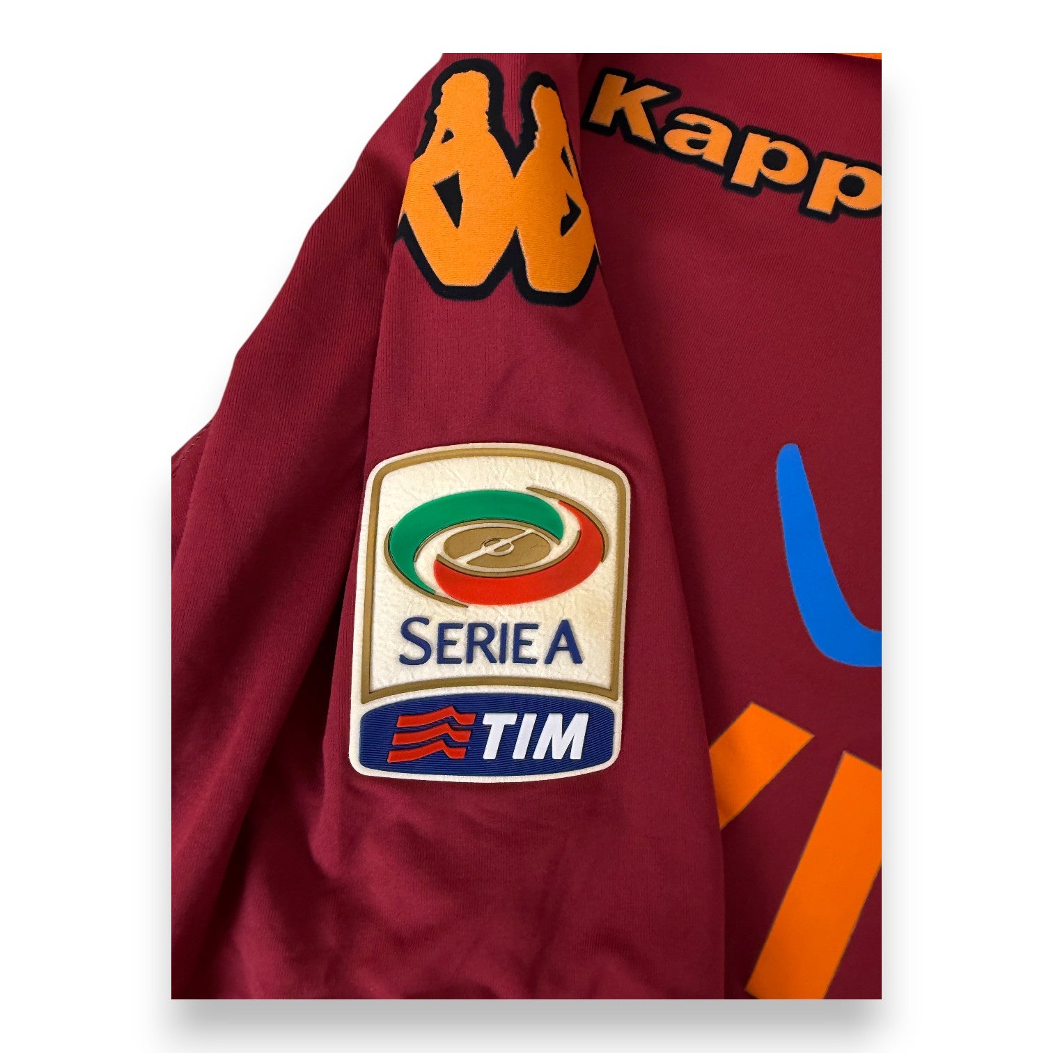 Patch Serie A TIM maglia AS Roma 2012-13 – dettaglio manica Kappa – Player Issued Federico Balzaretti N.42