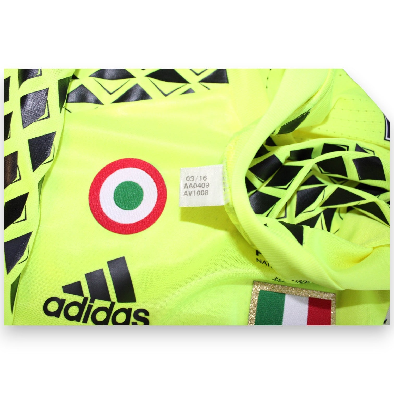 Etichetta collo interno maglia portiere Juventus Final Cardiff 2017 Adidas – Player Issued Buffon – coccarda campione d'Italia