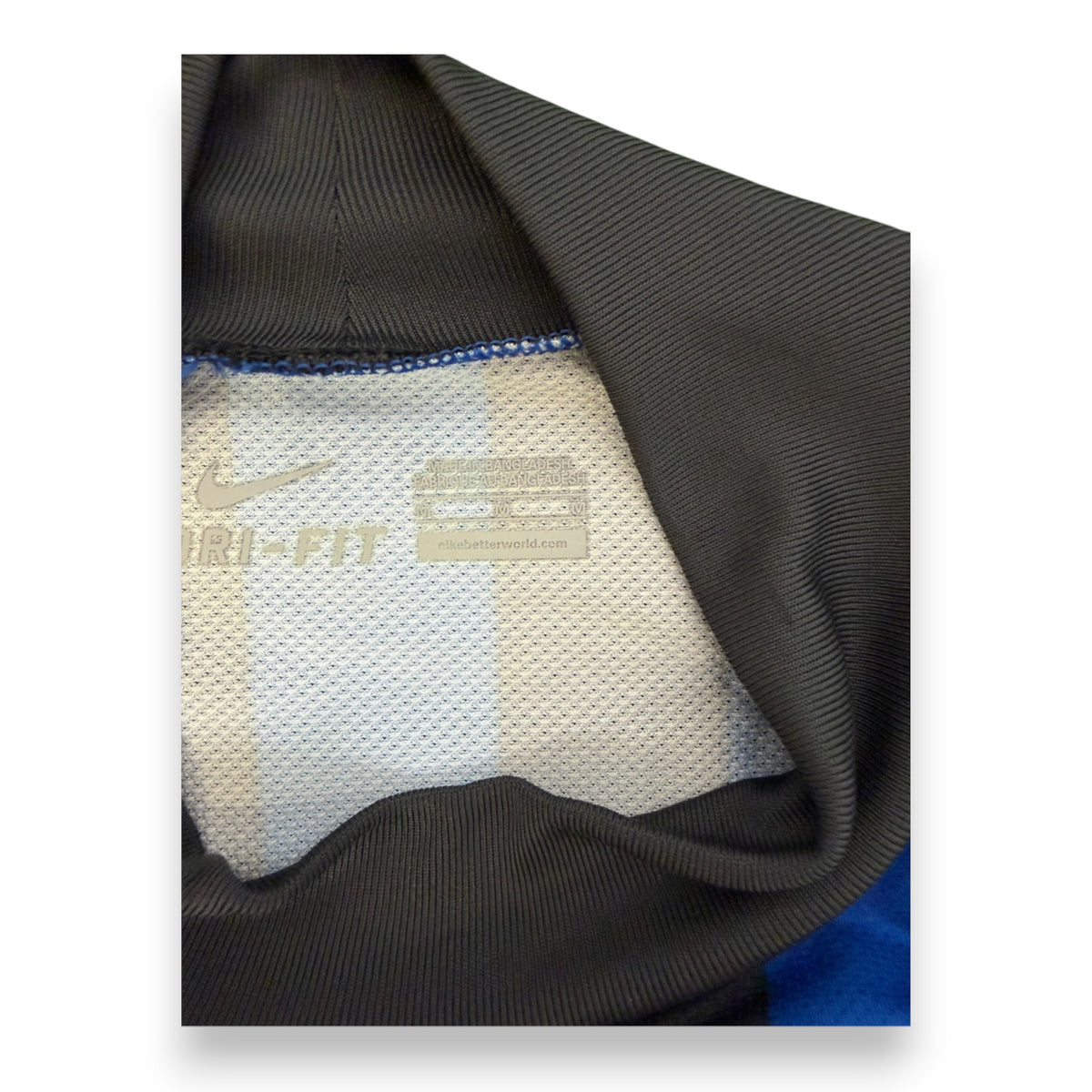 Colletto a lupetto interno Nike Dri-Fit maglia Inter 2011-12 manica lunga taglia M