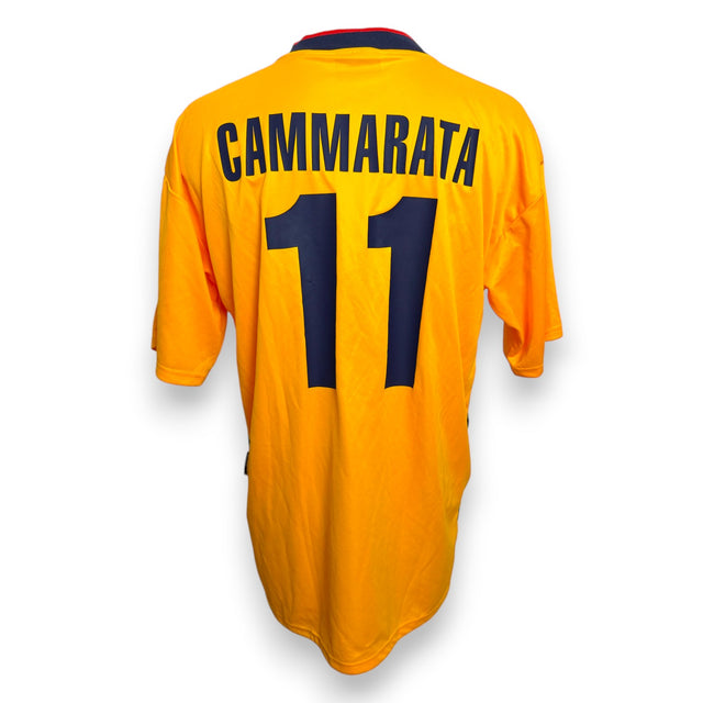 Maglia Cagliari Away 2001-02 Player Issued Fabrizio Cammarata numero 11 – Uhlsport – sponsor Terra Sarda – taglia XL