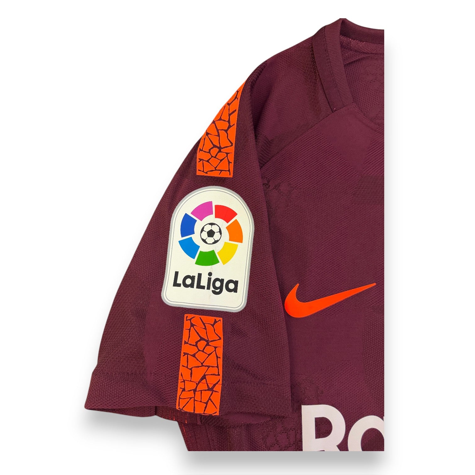 Dettaglio patch ufficiale LaLiga maglia FC Barcelona Third 2017-18 Player Issued Philippe Coutinho – Nike Aeroswift