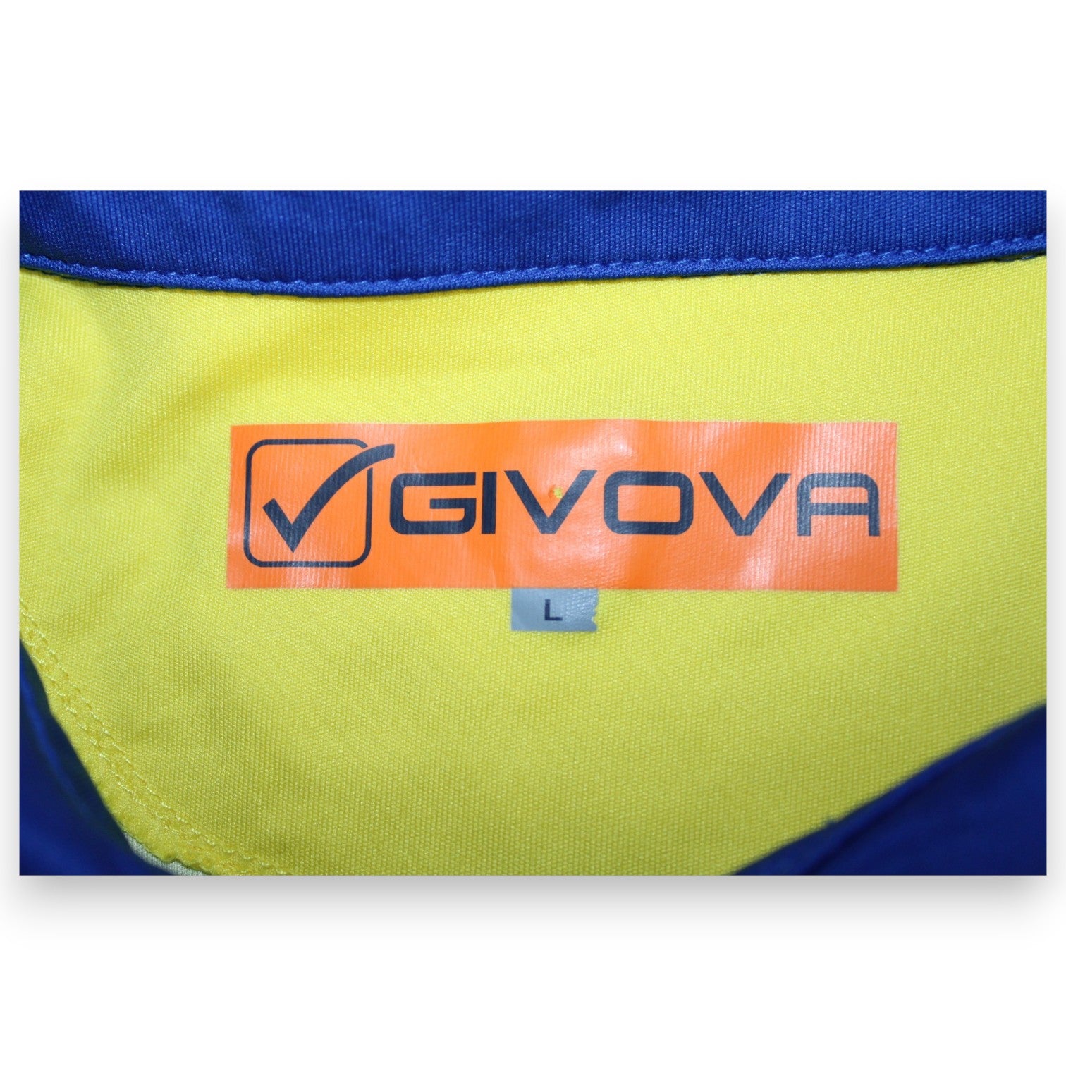 Etichetta interna Givova taglia L – maglia Chievo Verona Player Issued 2015-16 Dario Dainelli numero 3