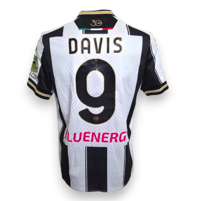 Maglia Udinese Home 2024-25 Player Issued Keinan Davis numero 9 – Macron – back sponsor Bluenergy – badge 30 anni Serie A – condizioni Excellent