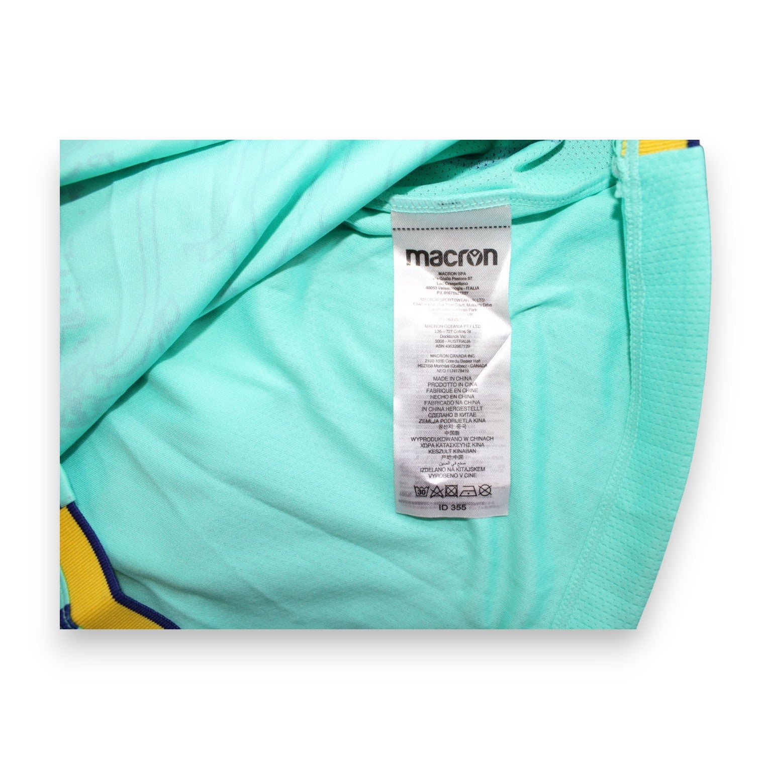 Etichetta Macron maglia Hellas Verona Third 2022-23 – Made in China ID 355 – Player Issued Milan Djuric N.19