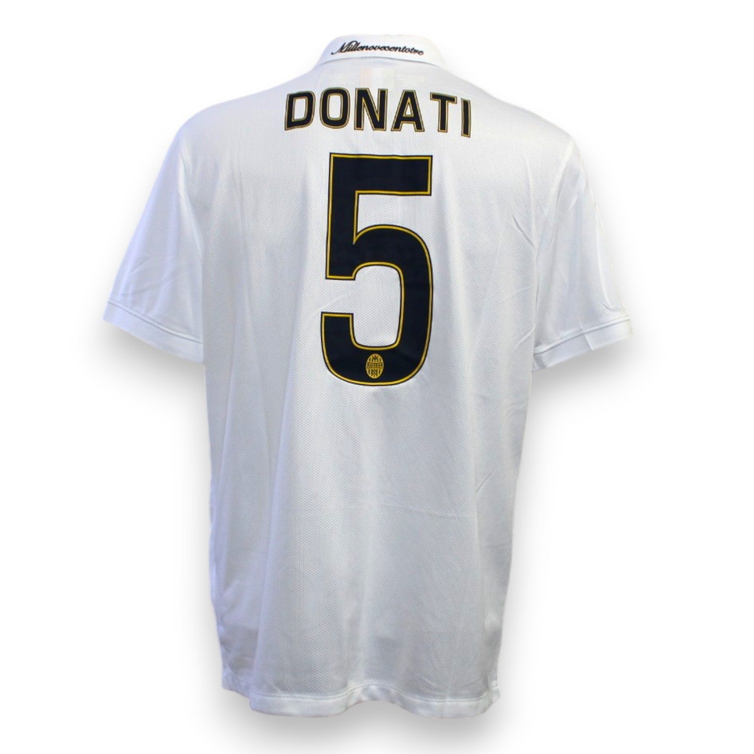 Maglia Hellas Verona Away 2014-15 Player Issued Massimo Donati numero 5 – Nike Dri-FIT – scritta Millenovecentotre – Serie A TIM