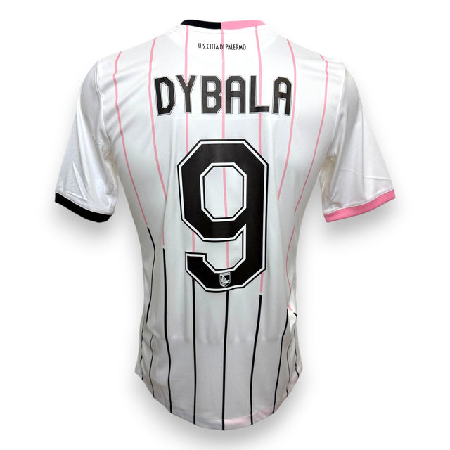 Maglia U.S. Città di Palermo Away 2014-15 Store Joma – Paulo Dybala numero 9 nameset replica – taglia S – bianco rosa nero