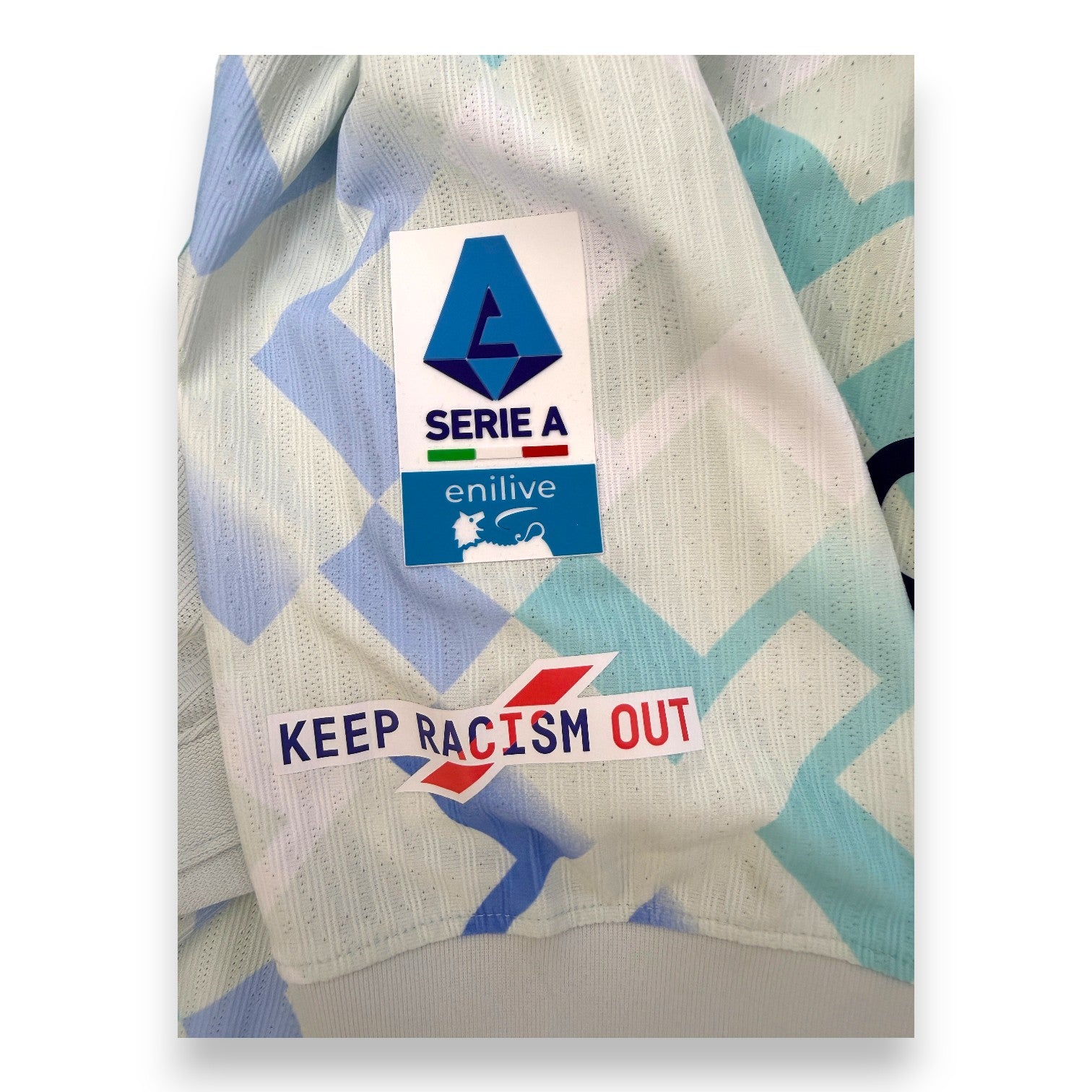 Patch Serie A Enilive e Keep Racism Out – maglia Inter Away 2025-26 Pio Esposito
