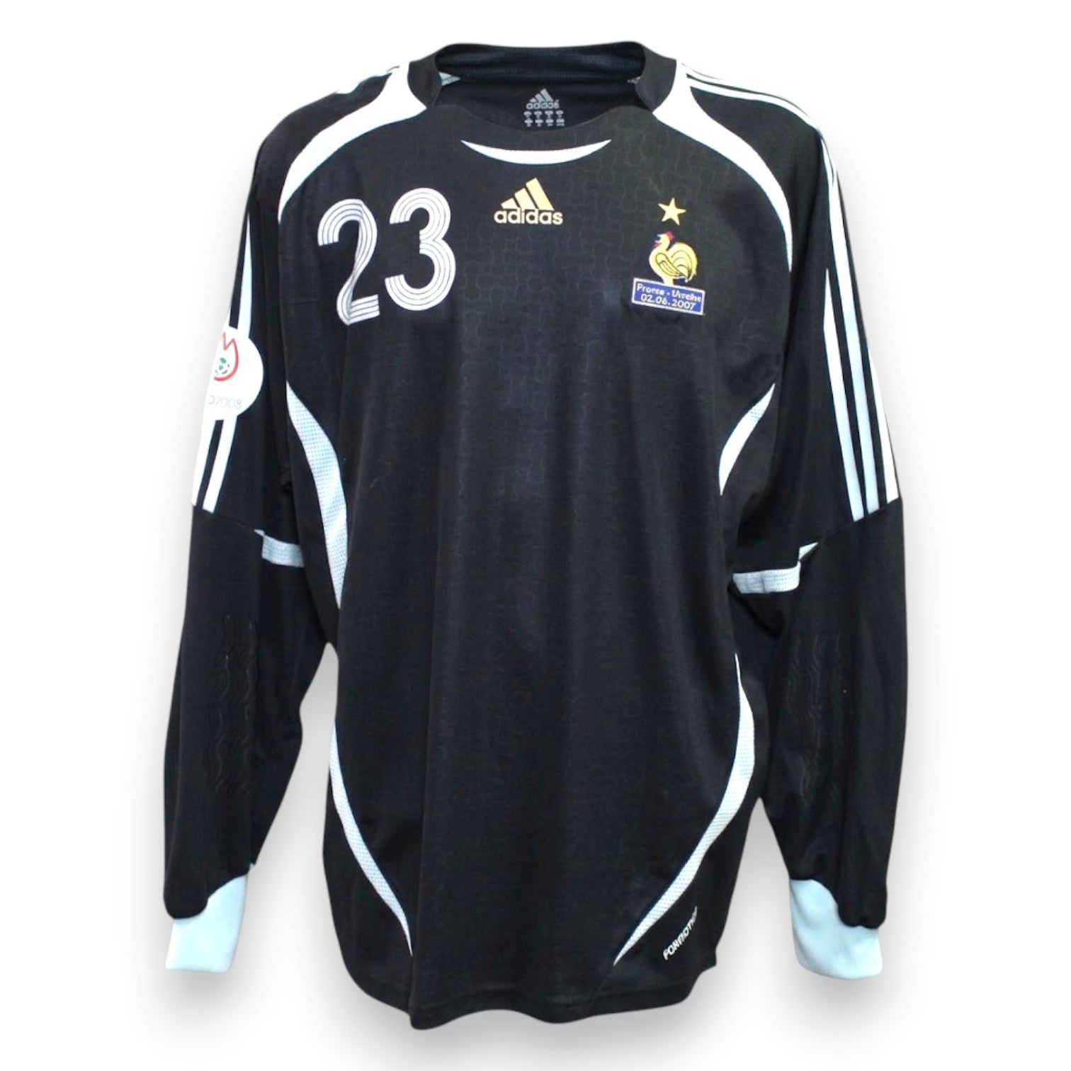Maglia Francia GK Away 2006-07 Player Issued Grégory Coupet numero 23 – Adidas – patch France Ukraine 02.06.2007
