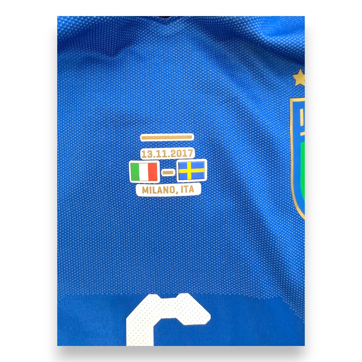 Patch ufficiale match Italia Svezia 13 novembre 2017 San Siro Milano