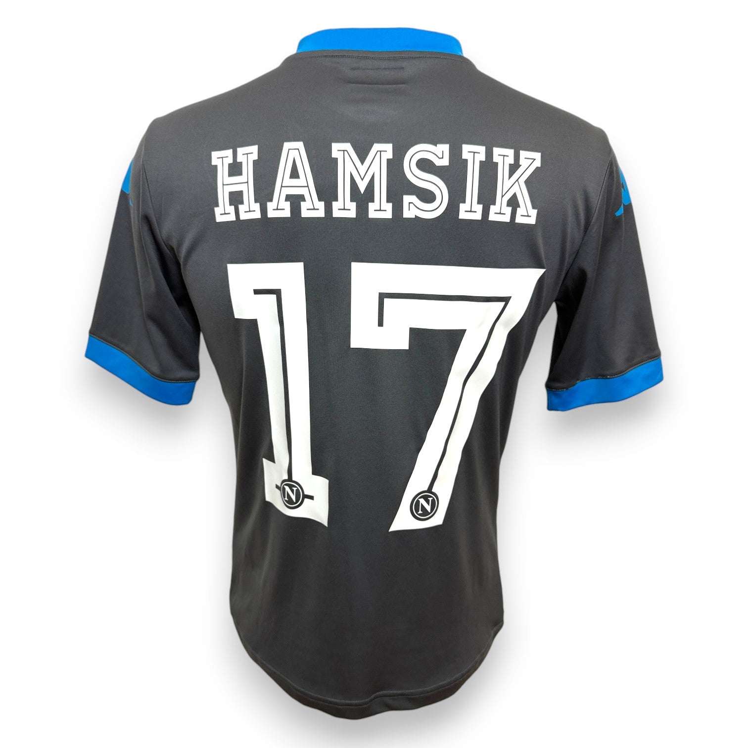 Maglia Napoli Away 2015-16 Store Marek Hamsik numero 17 nameset replica – Kappa Kombat – antracite azzurro