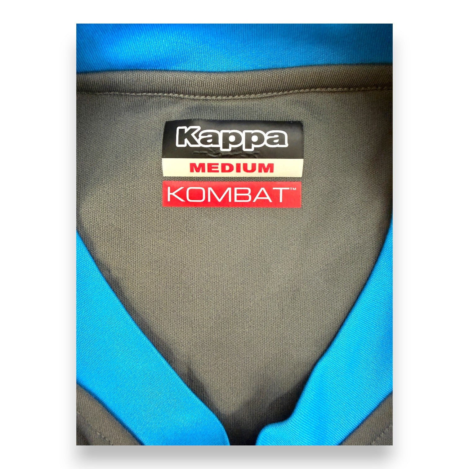 Dettaglio collo interno maglia Napoli Away 2015-16 Kappa Kombat – taglia Medium