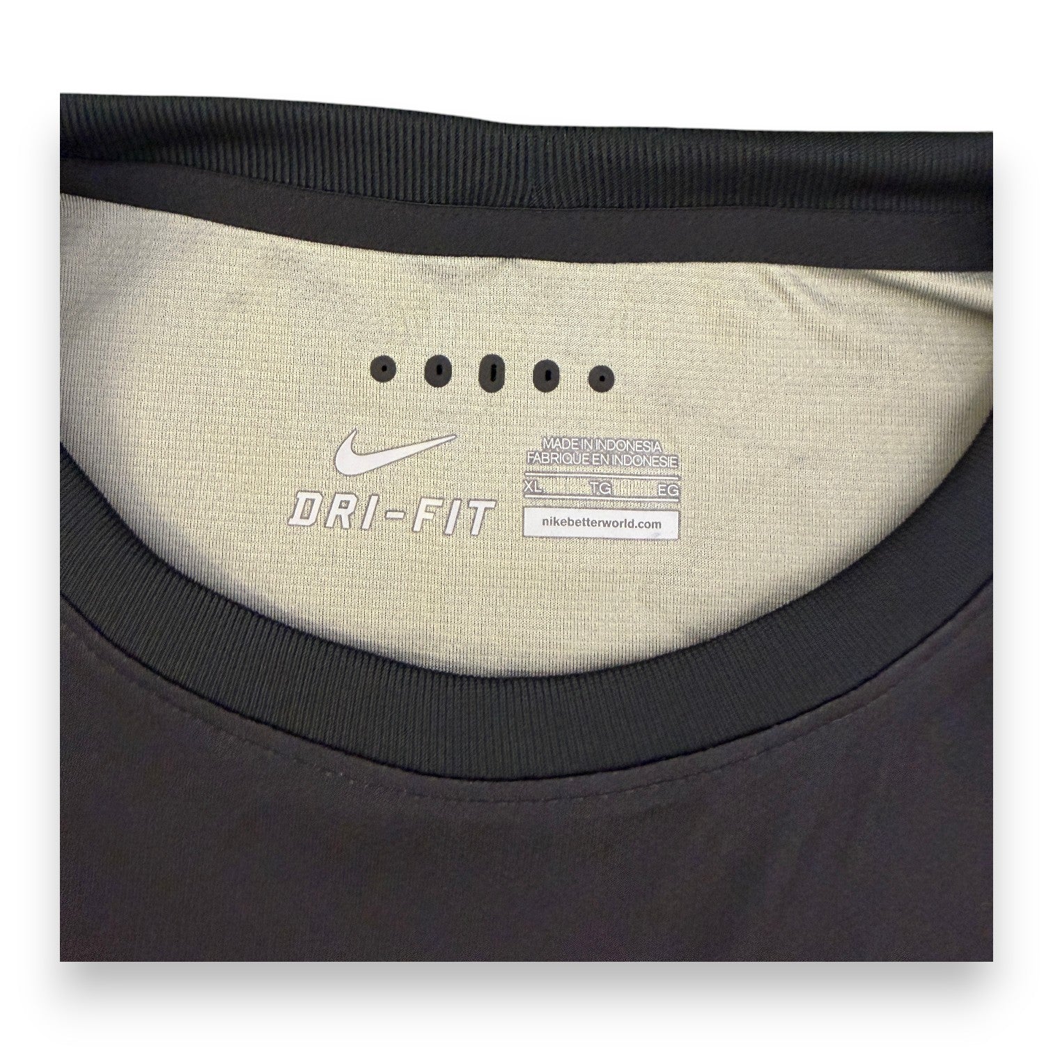 Dettaglio etichetta taglia XL maglia Portiere FC Internazionale GK 2015-16 Player Issued – Nike Dri-Fit – made in Indonesia