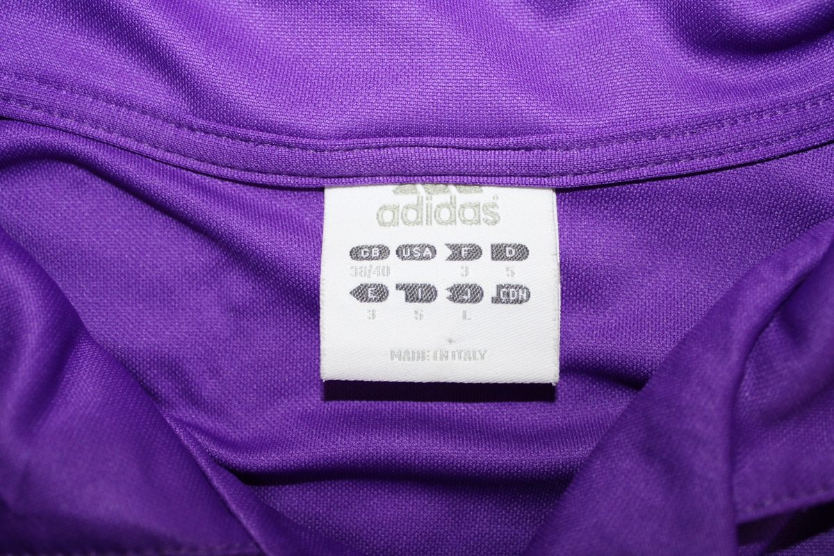 Etichetta interna maglia Fiorentina Home 2003-04 Adidas – taglia S – Made in Italy – Player Issued Graffiedi