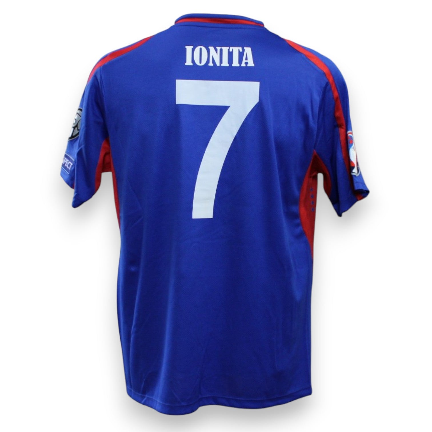 Retro maglia Moldova Home 2014-15 Player Issued Artur Ioniță numero 7 – Jako – fornitura squadra nazionale moldava – Qualificazioni UEFA Euro 2016