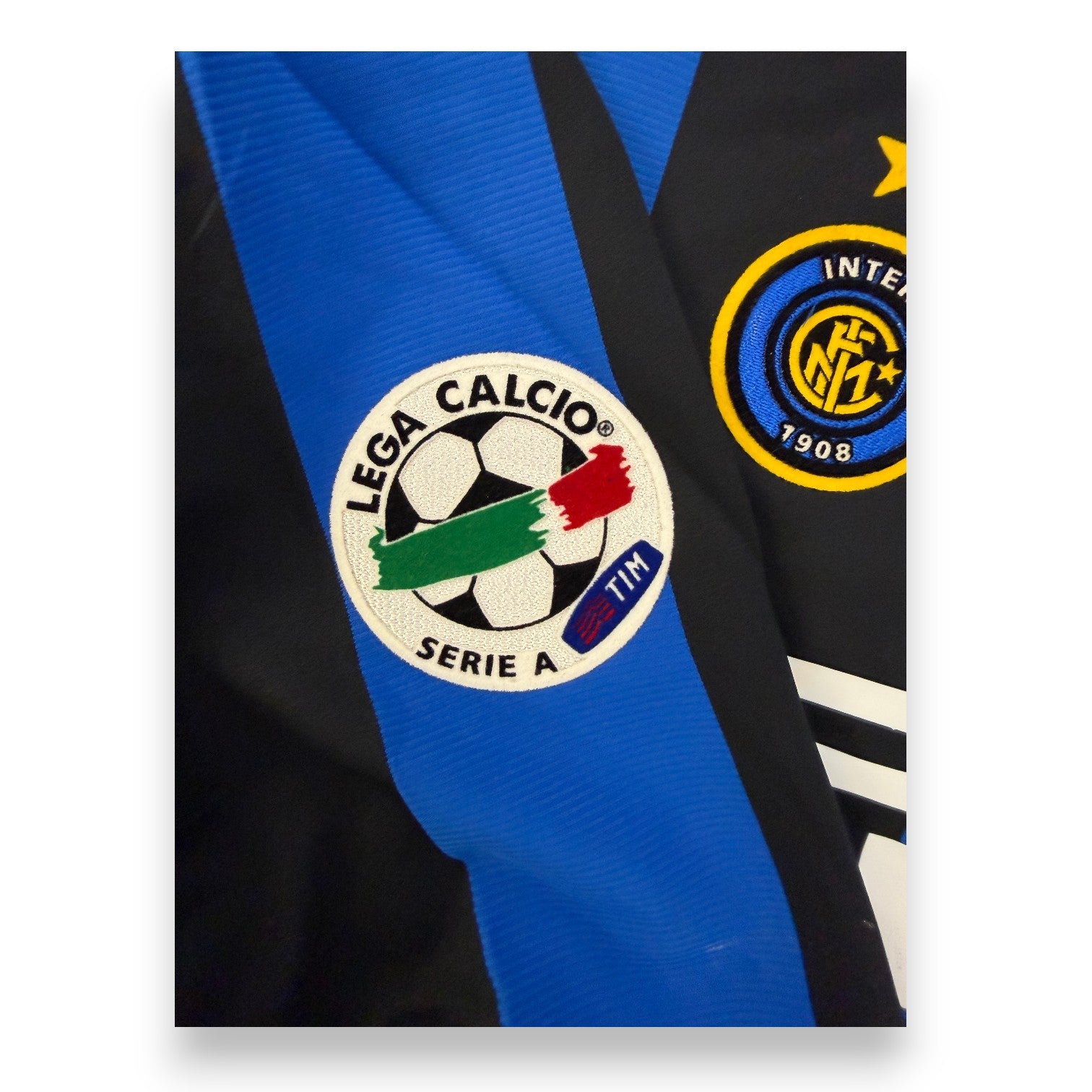 Patch Lega Calcio Serie A TIM maglia Inter 2005-06 Player Issued Martins – dettaglio autentico stagione Scudetto
