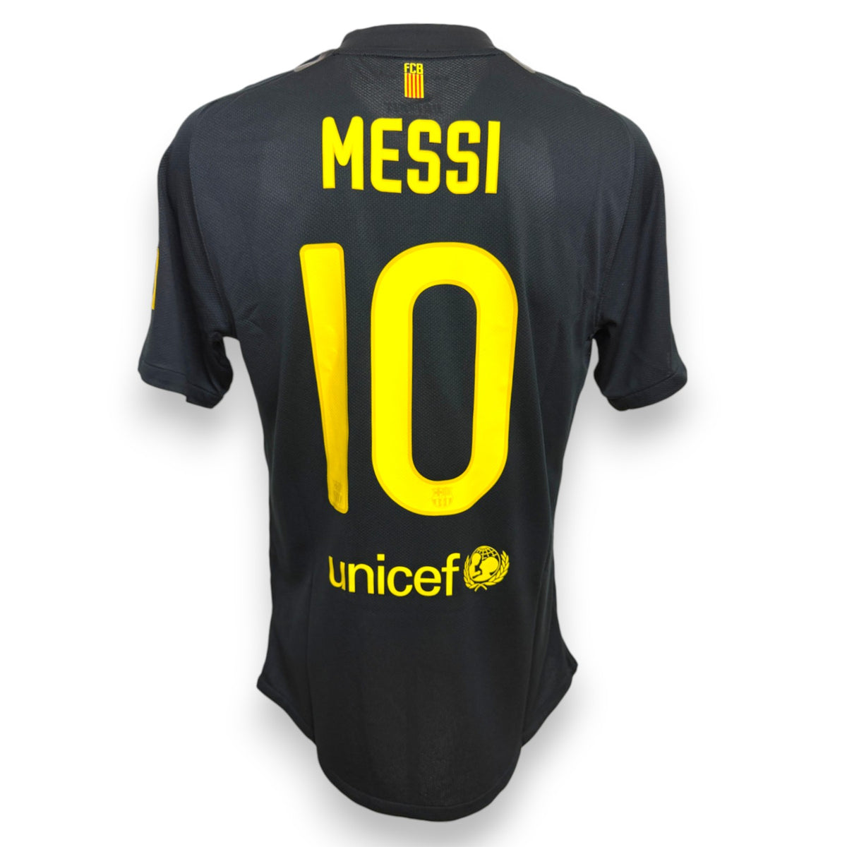 Retro maglia FC Barcelona Away 2011-12 Lionel Messi numero 10 – Player Issued Nike – logo Unicef