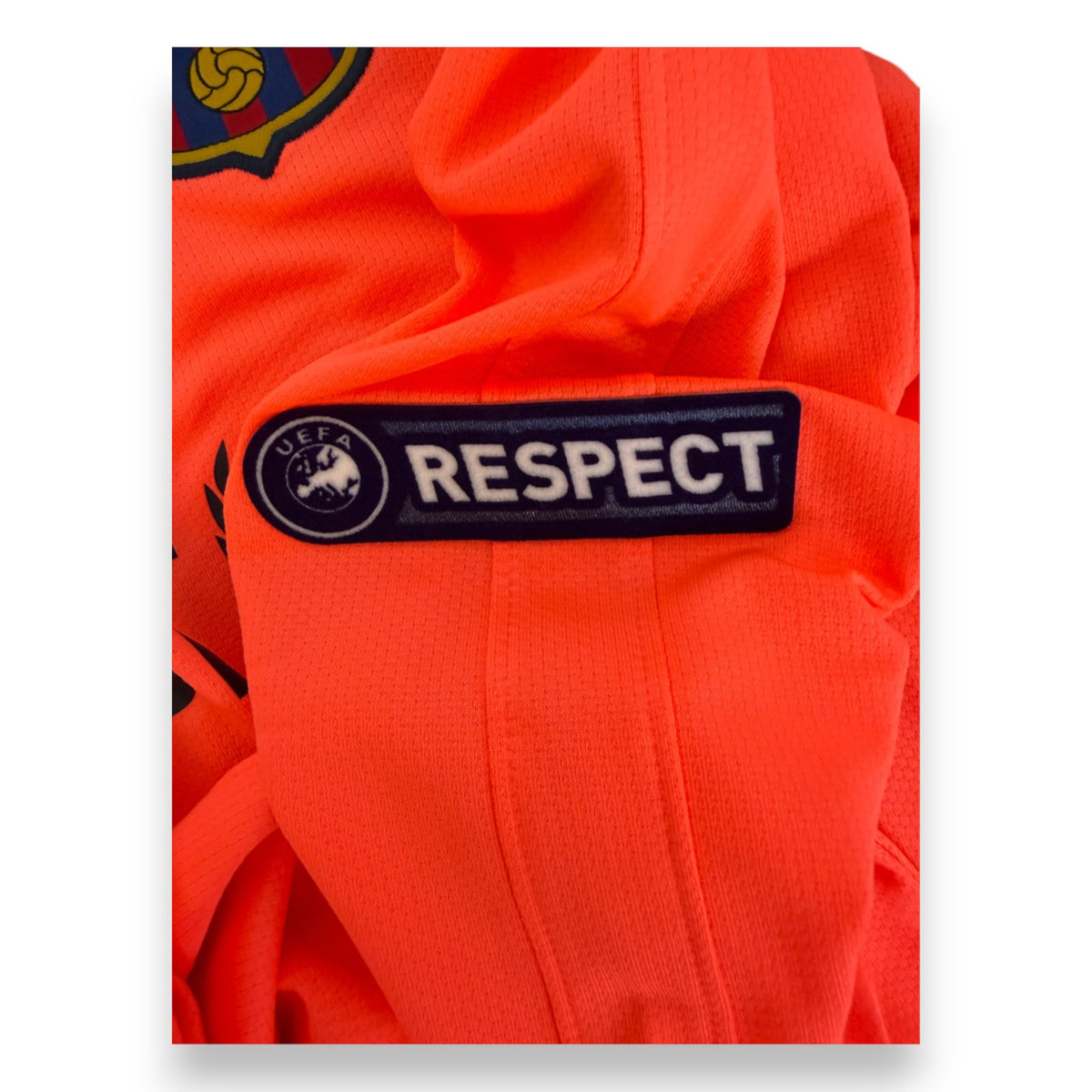 Patch UEFA Respect sulla manica maglia FC Barcelona Away 2009-10 Player Issued Messi
