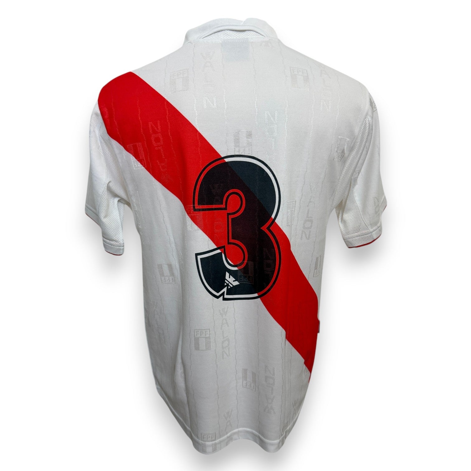 Maglia Perù Home 2000-02 numero 3 Walon – retro vintage stemma FPF Nazionale peruviana