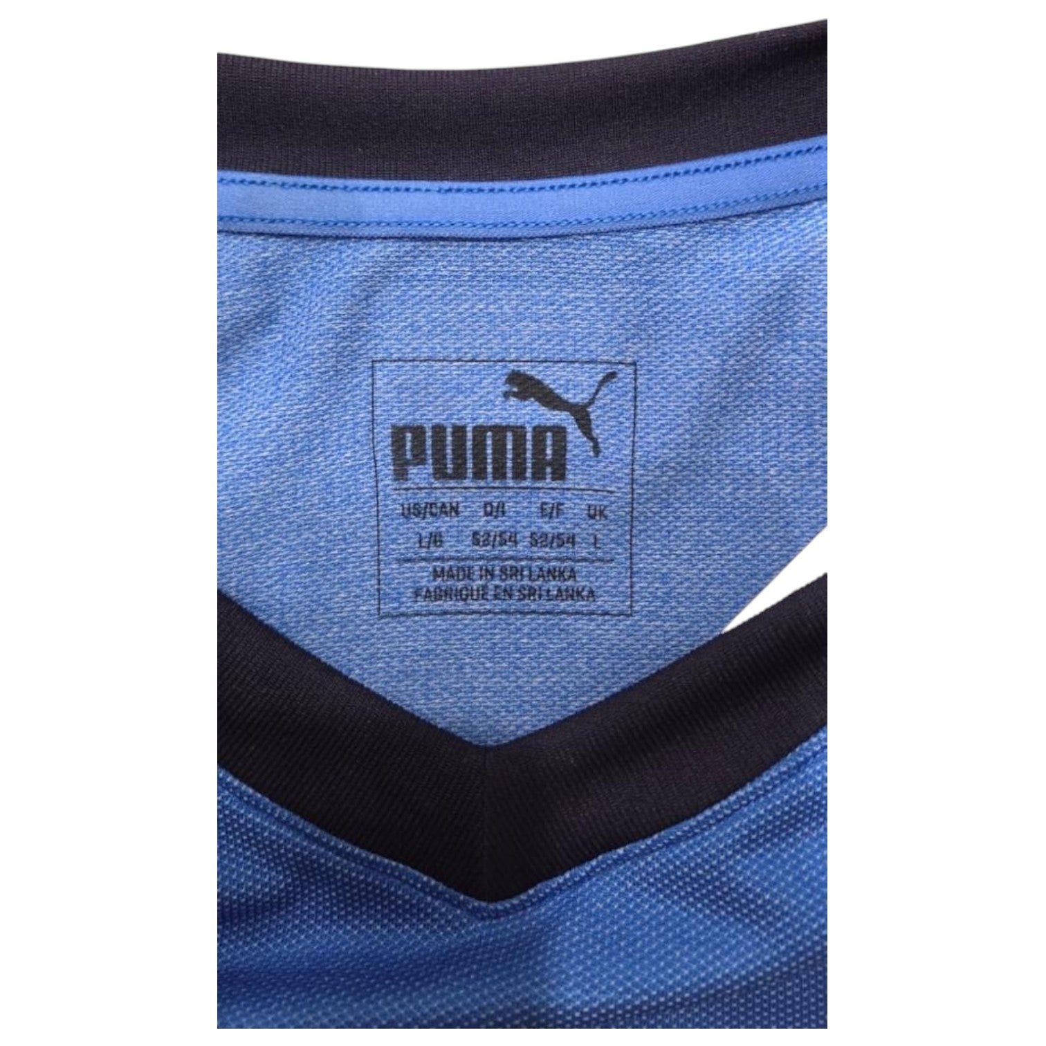 Etichetta interna Puma maglia Italia 2018-19 Player Issued – taglia L – Made in Sri Lanka