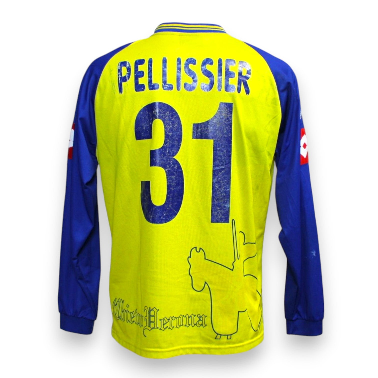 Retro maglia Chievo Verona 2003-04 numero 31 Pellissier Player Issued – nameset e numero vintage – cimelio Serie A