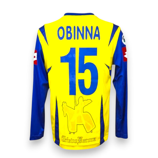 Retro maglia Chievo Verona 2006-07 numero 15 Obinna Player Issued – nameset ufficiale gialloblù – cimelio Serie A