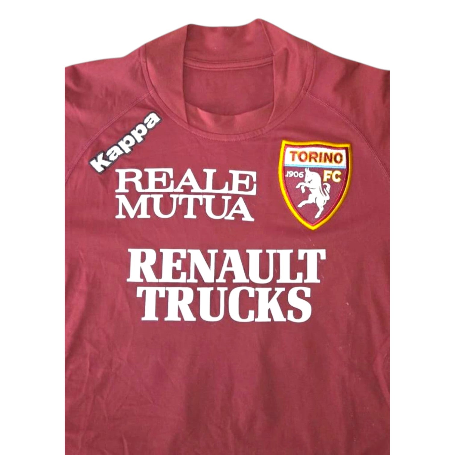 Fronte maglia Torino Home 2008-09 Player Issued Alessandro Rosina – Kappa – sponsor Reale Mutua e Renault Trucks – stemma Torino FC – condizioni Good