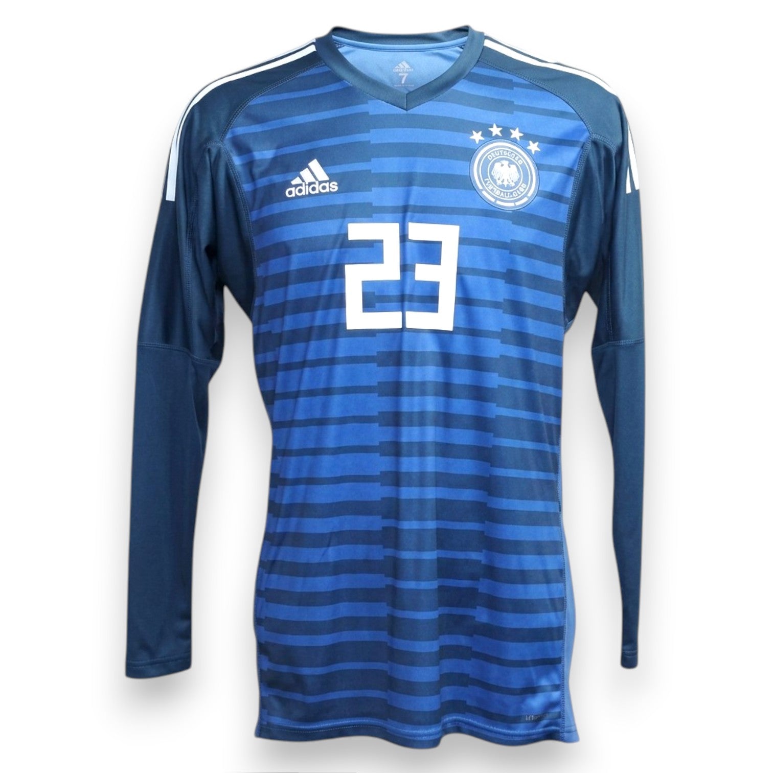 Maglia Germania Away 2017 Player Issued portiere Kevin Trapp N.23 – Adidas manica lunga – stemma DFB 4 stelle – Confederations Cup