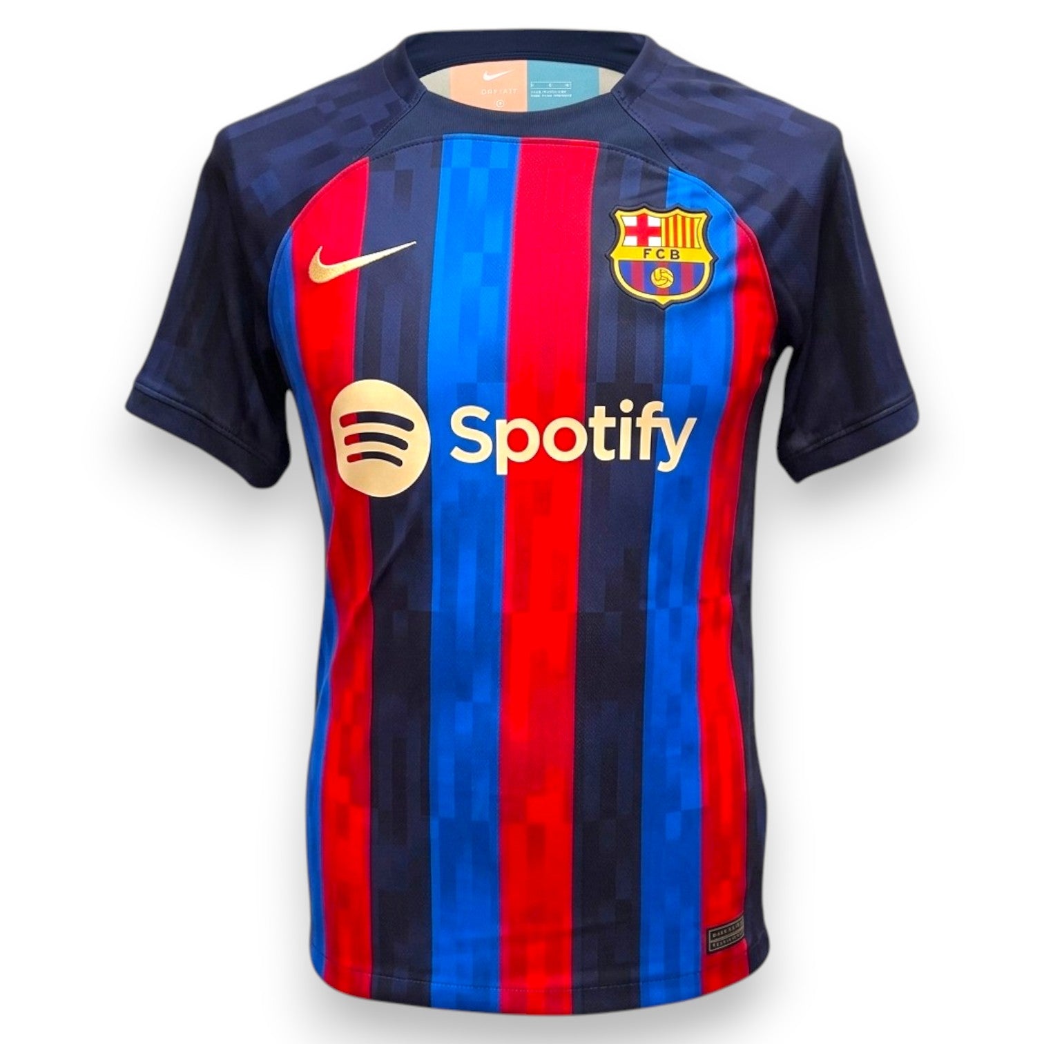Maglia FC Barcelona Home 2022-23 Store Nike Dri-Fit – sponsor Spotify – stemma FCB – taglia S – condizioni Excellent