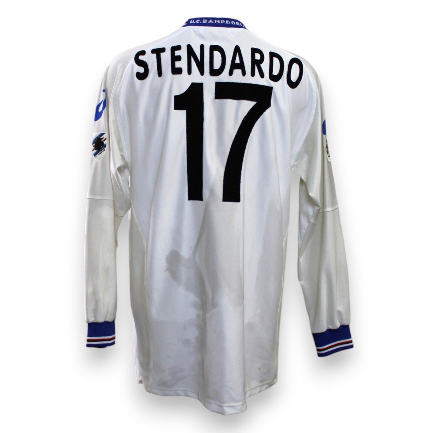 Retro maglia Sampdoria Away 2001-02 Player Issued Stendardo – Asics – numero ufficiale – condizioni Good – cimelio vintage Serie B