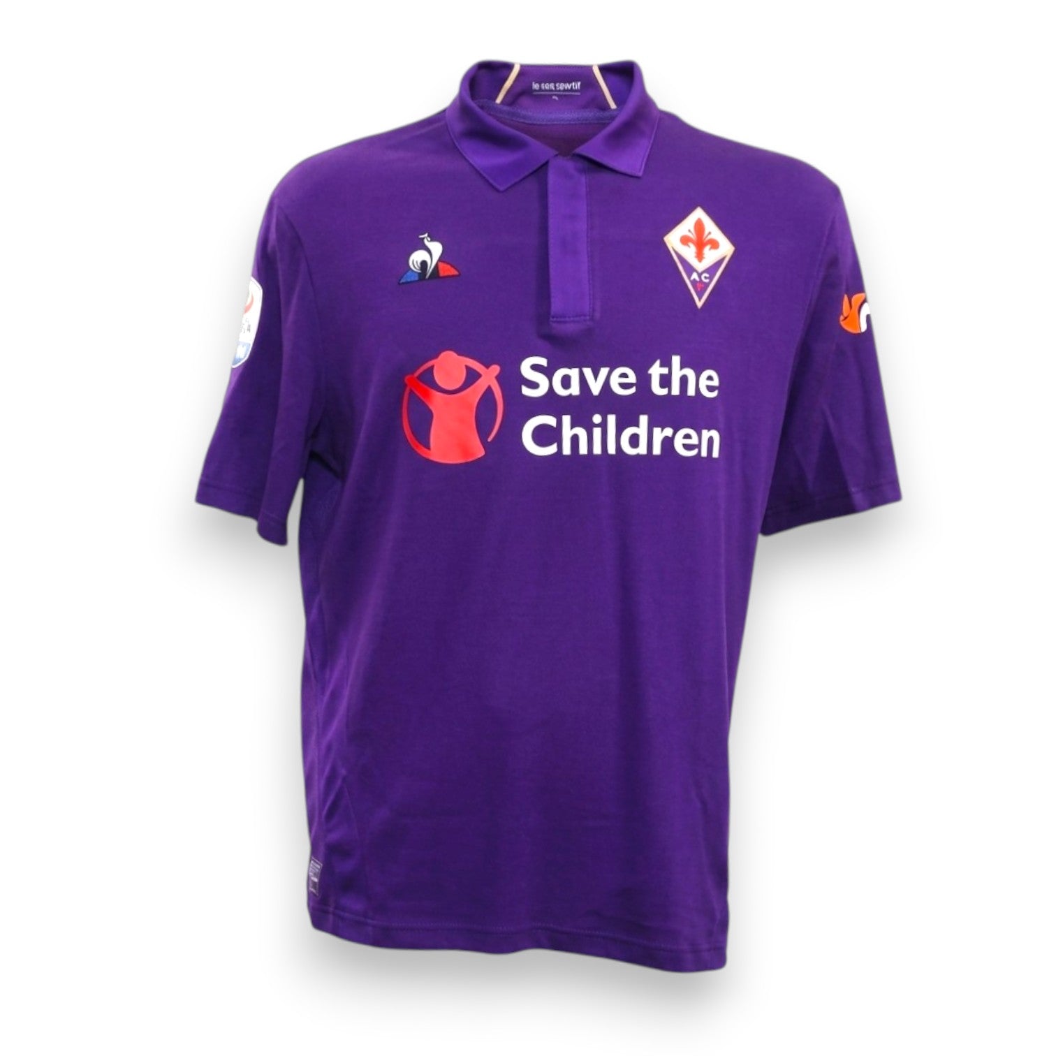 Maglia Fiorentina Home 2018-19 Player Issued Vitor Hugo numero 31 – Le Coq Sportif – sponsor Save the Children – patch Coppa Italia – condizioni Excellent