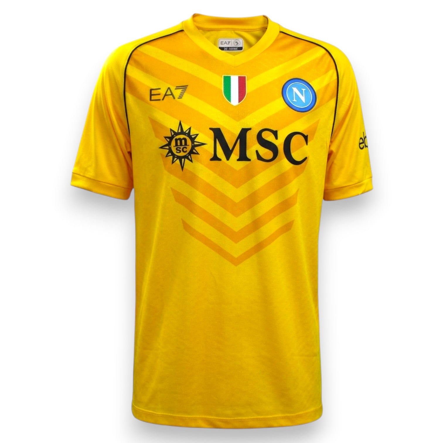 Maglia portiere SSC Napoli GK Home 2023-24 Player Issued – EA7 – sponsor MSC – patch scudetto 2022-23 – condizioni Excellent