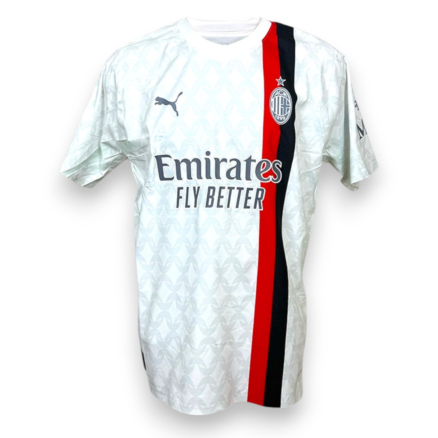 Maglia Milan Away 2023-24 Store Authentic Puma Emirates Fly Better – fronte – condizioni Excellent