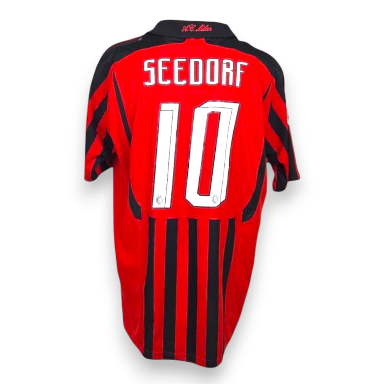 Maglia AC Milan Home 2007-08 Adidas – numero 10 Clarence Seedorf – Store originale Serie A Champions League