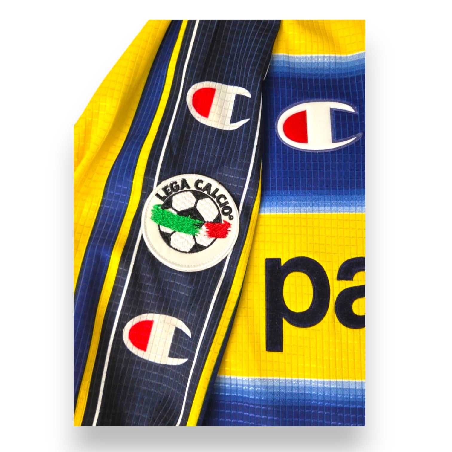Patch Lega Calcio e coccarda Coppa Italia maglia Parma A.C. 1999-2000 Player Issued