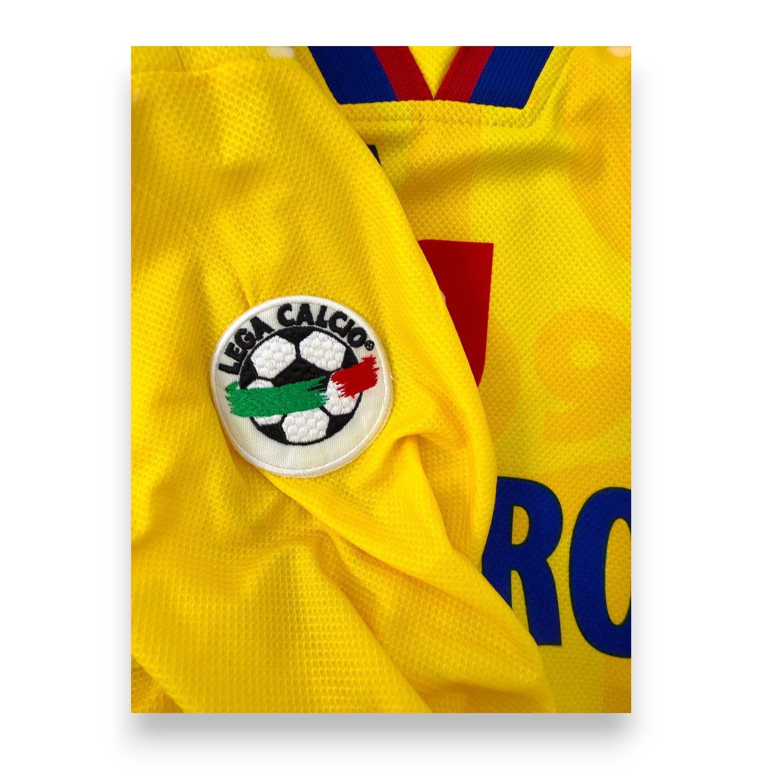 Patch ufficiale Lega Calcio su maglia Bologna Away 1998-99 Player Issued Diadora – Serie A stagione 1998-1999