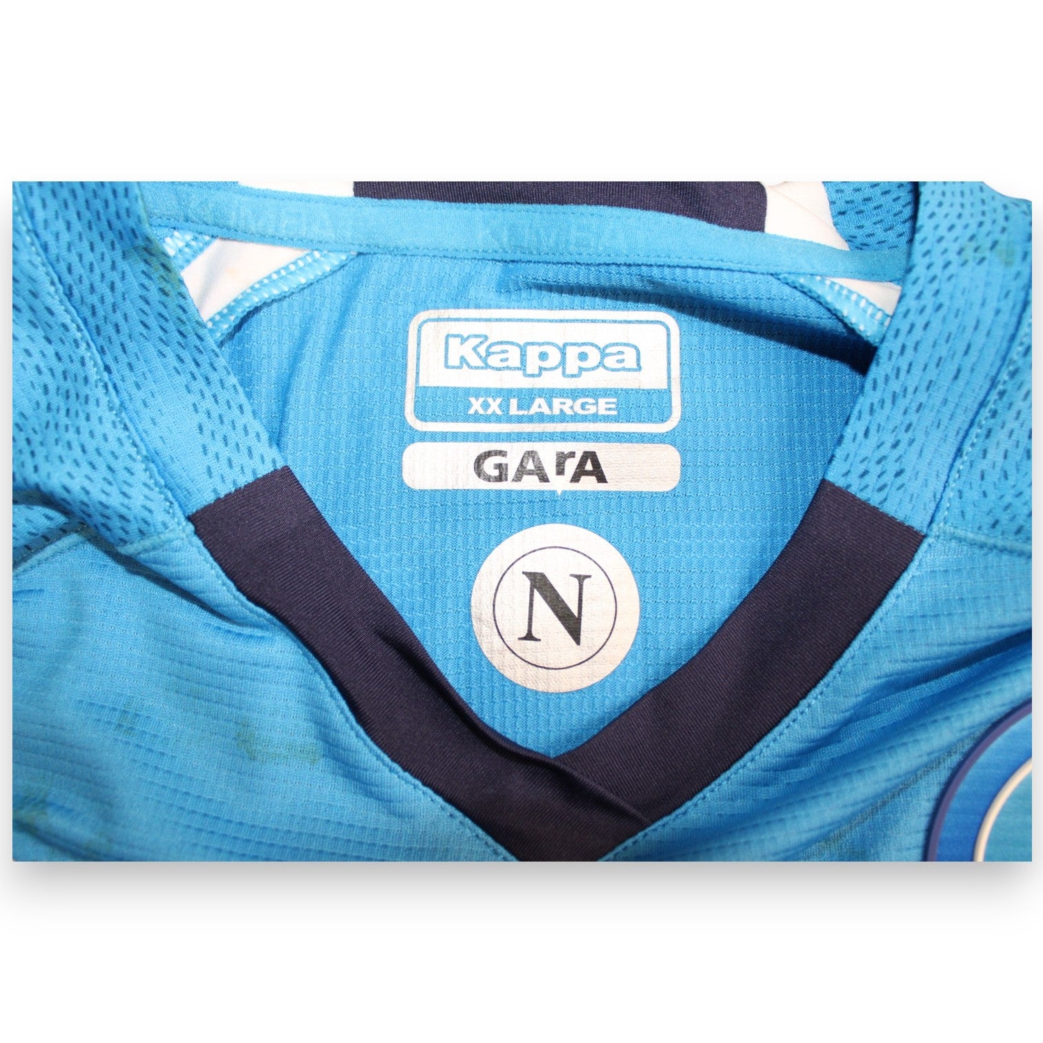 Etichetta colletto Kappa XX Large GARA – maglia SSC Napoli Home 2020-21 Player Issued Petagna numero 37