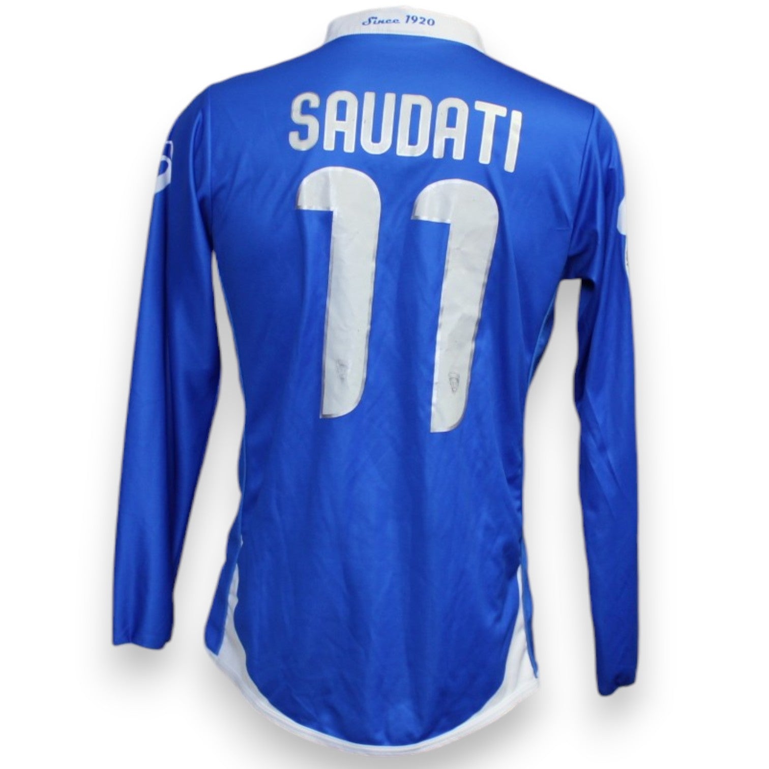 Maglia Empoli FC Home 2009-10 Player Issued Luca Saudati numero 11 manica lunga – Asics – retro – Serie B