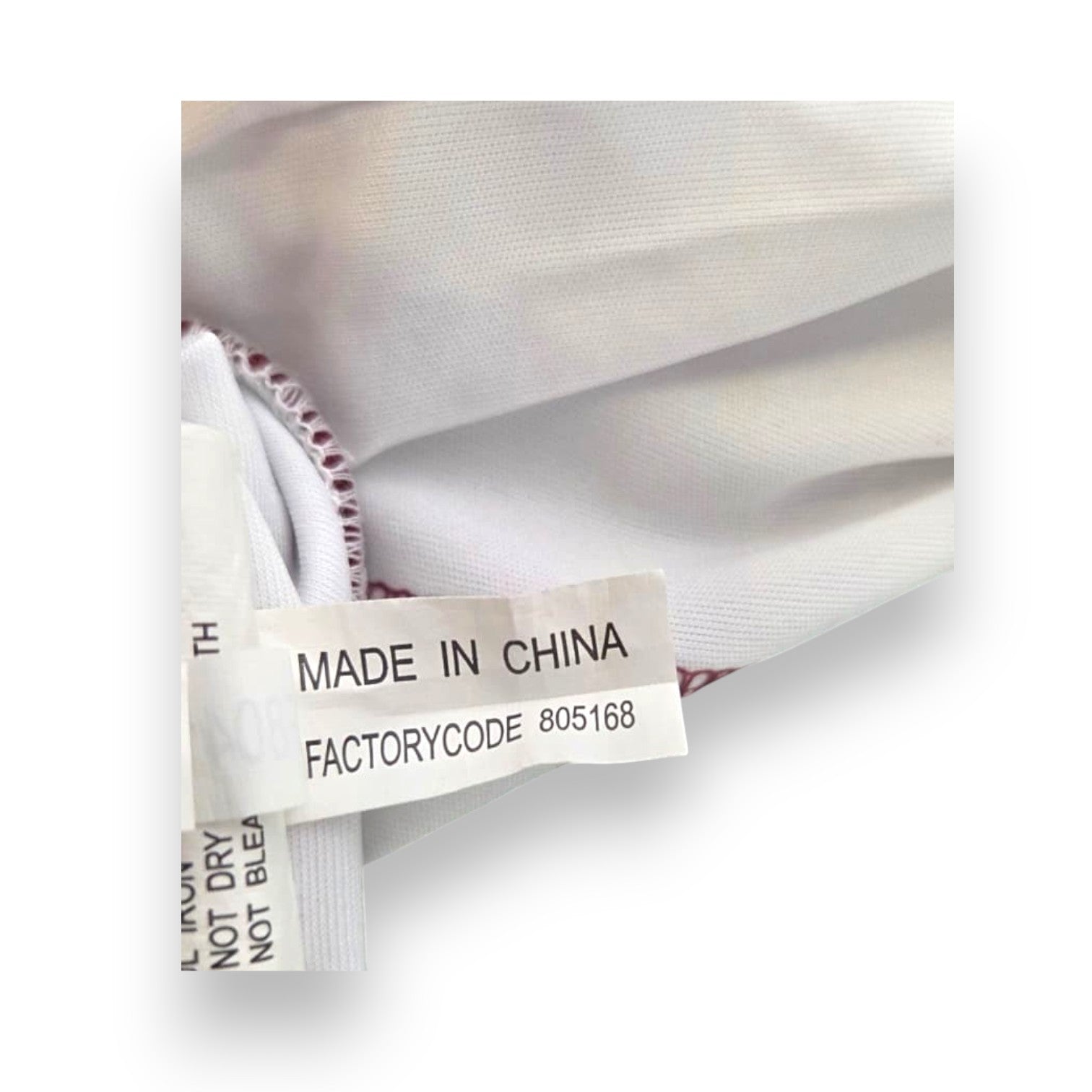 Etichetta interna Made in China maglia Reggina Sestu Player Issued 2008-09 Onze