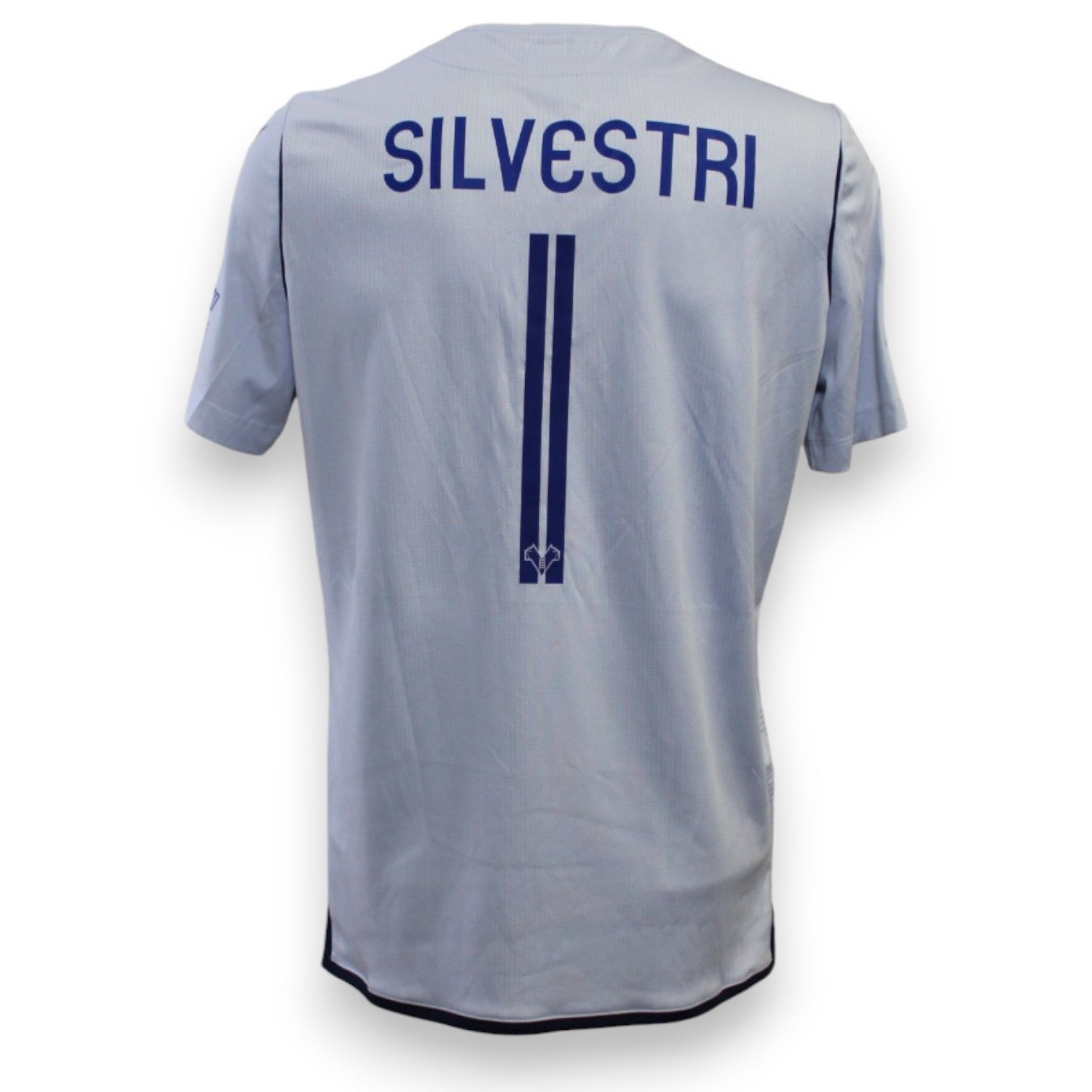 Maglia portiere Hellas Verona 2019-20 Player Issued Marco Silvestri numero 1 – Macron – grigio azzurro – fornitura squadra