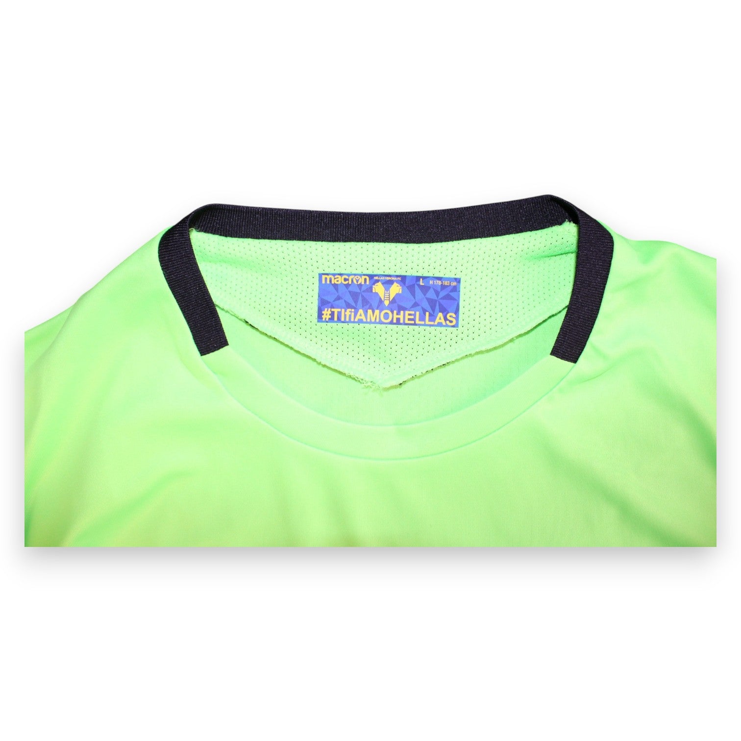 Etichetta collo maglia portiere Hellas Verona 2020-21 – taglia L h 178-183 cm – Macron – #TifiAMOHELLAS