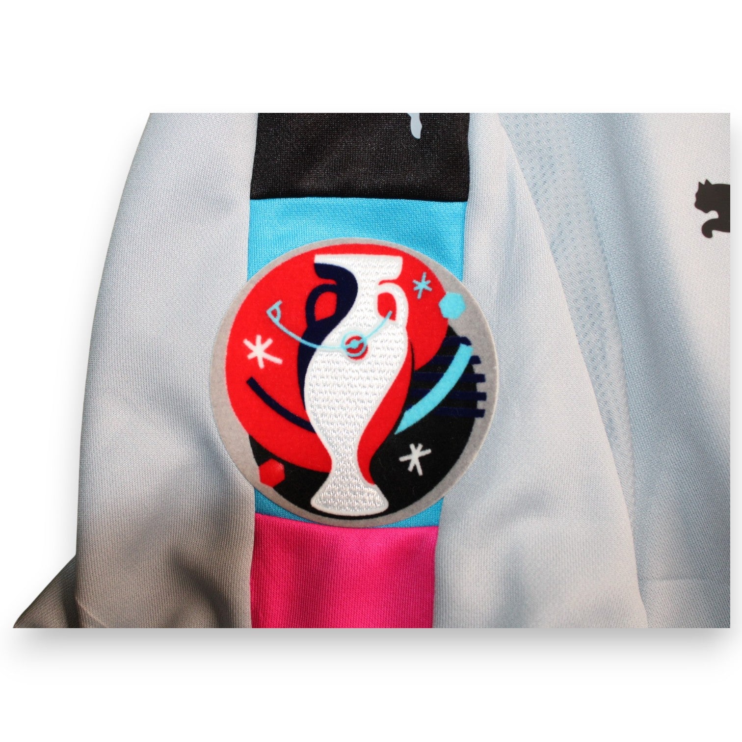 Dettaglio patch ufficiale UEFA Euro 2016 maglia portiere Italia Player Issued Sirigu – Puma