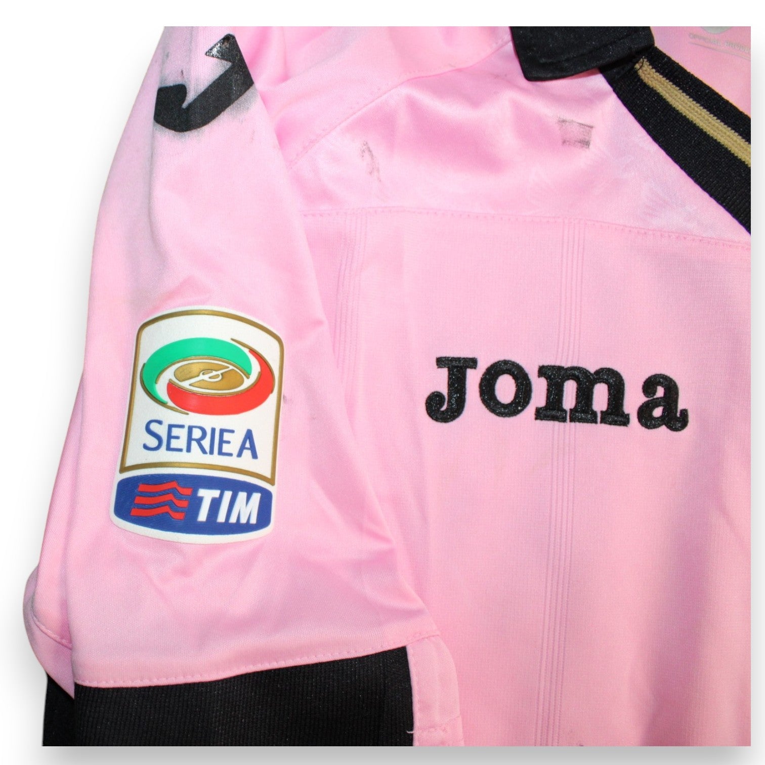 Patch Serie A TIM maglia Palermo 2014-15 Joma Player Issued – dettaglio manica sinistra Sorrentino N.70