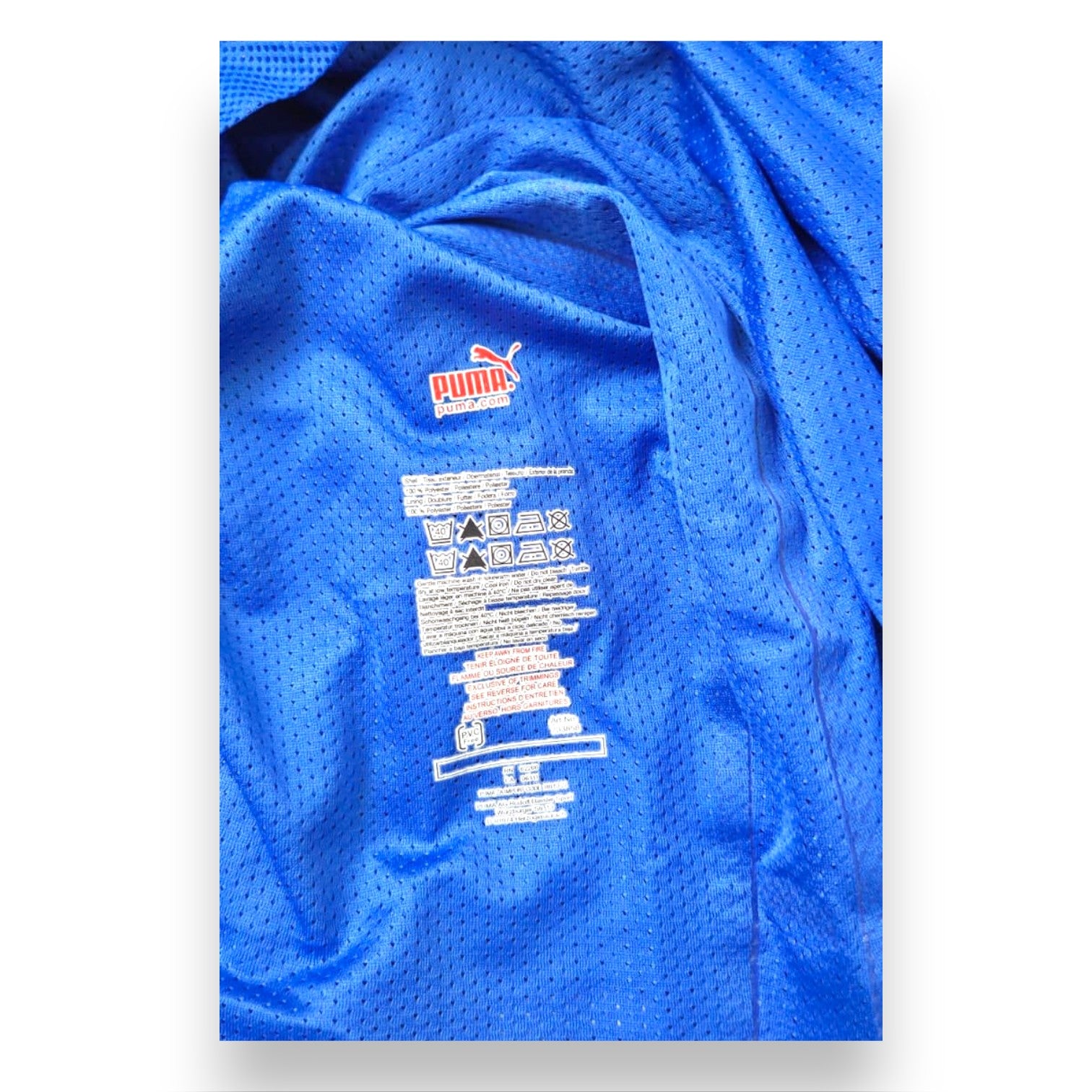 Etichetta interna Puma Made in Thailand – maglia Italia Home 2008 Toni