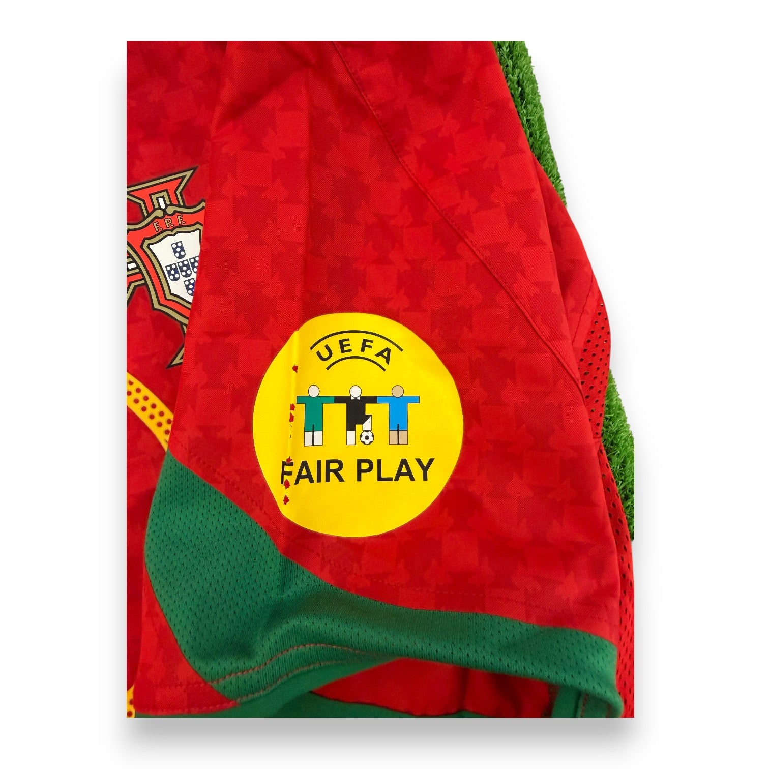 Patch UEFA Fair Play maglia Portogallo Home 2004-06 Nike – scudetto FPF – Player Issued Hugo Viana N.8
