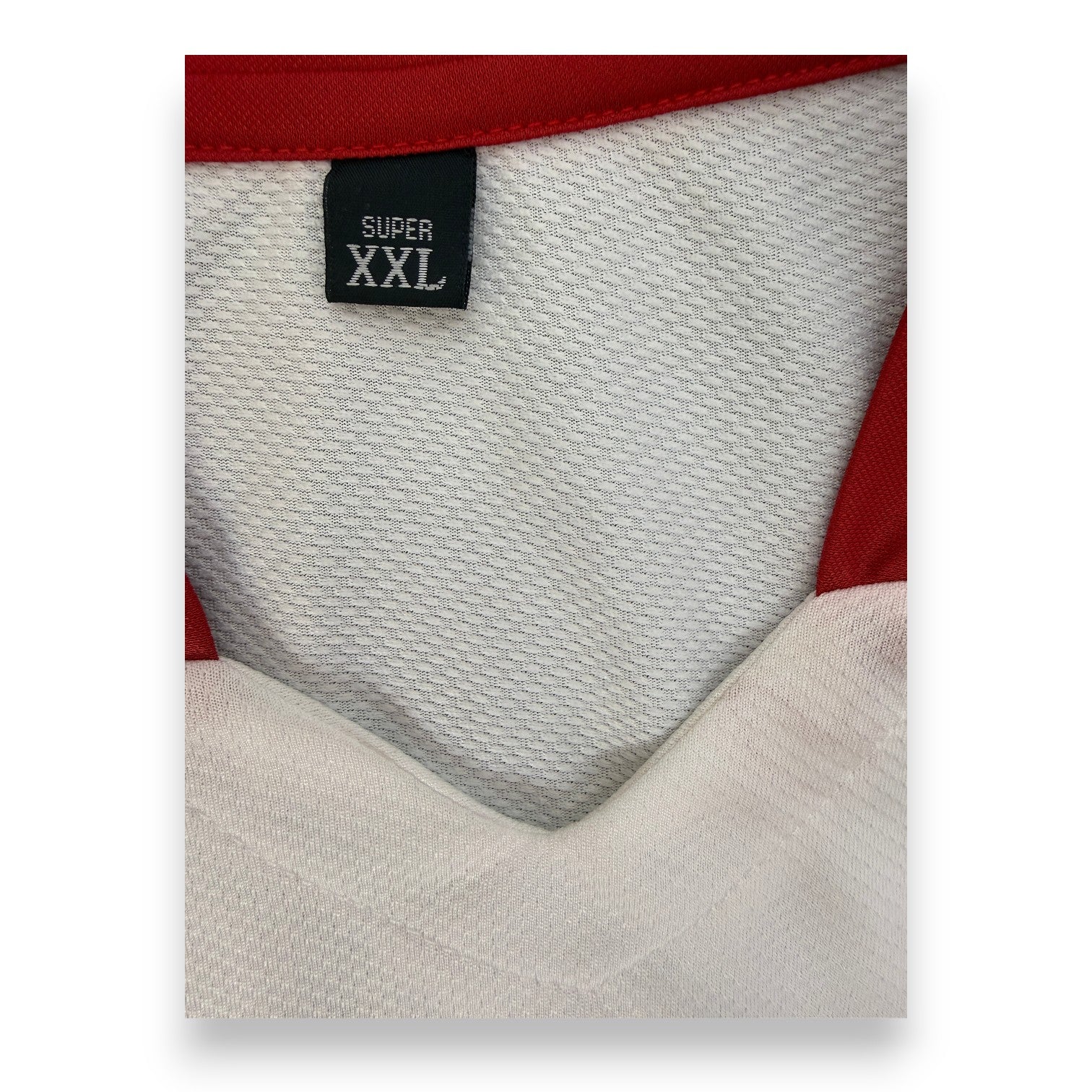 Dettaglio etichetta taglia Super XXL maglia Marocco Away 2006 Nike