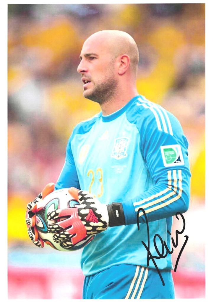 Fotografia autografata Pepe Reina maglia Nazionale Spagna numero 23 – formato A4 21x29,7 cm – autografo originale