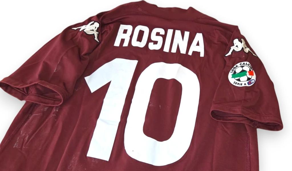 Retro maglia Torino Home 2008-09 Player Issued – nameset Rosina numero 10 – patch Serie A TIM – Kappa – condizioni Good