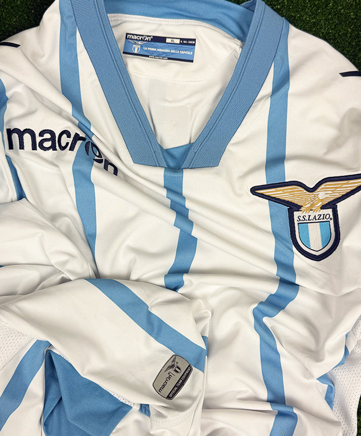 Dettaglio colletto e etichetta maglia SS Lazio Third 2014-15 Macron – La Prima Squadra della Capitale – taglia XL