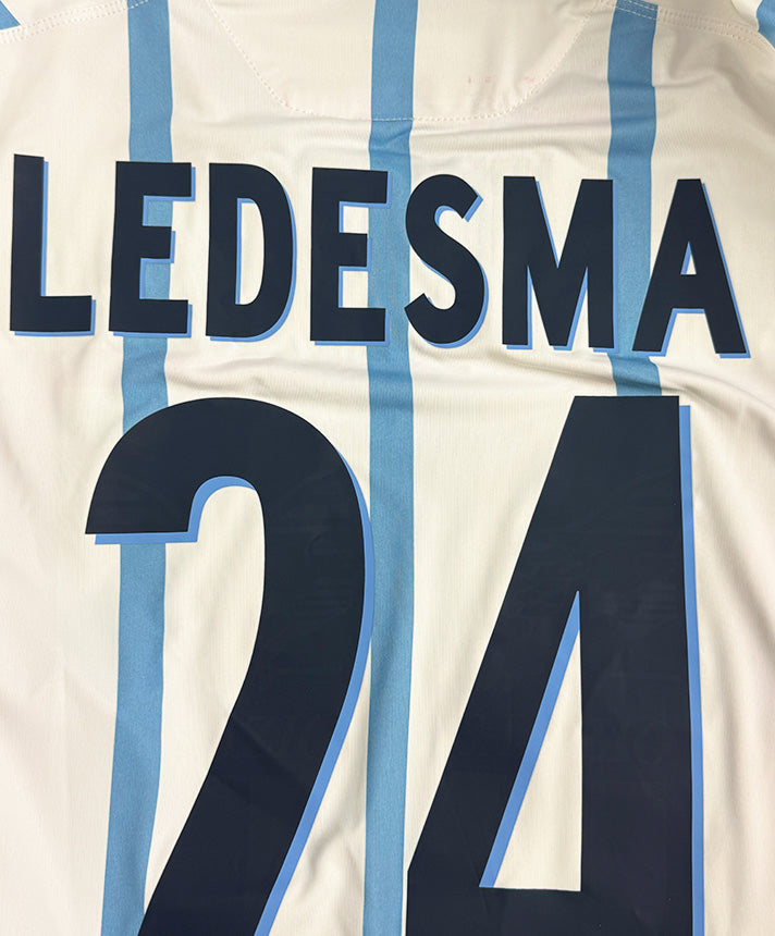 Dettaglio nome e numero maglia SS Lazio Third 2014-15 – Ledesma 24 – font ufficiale Macron – Serie A